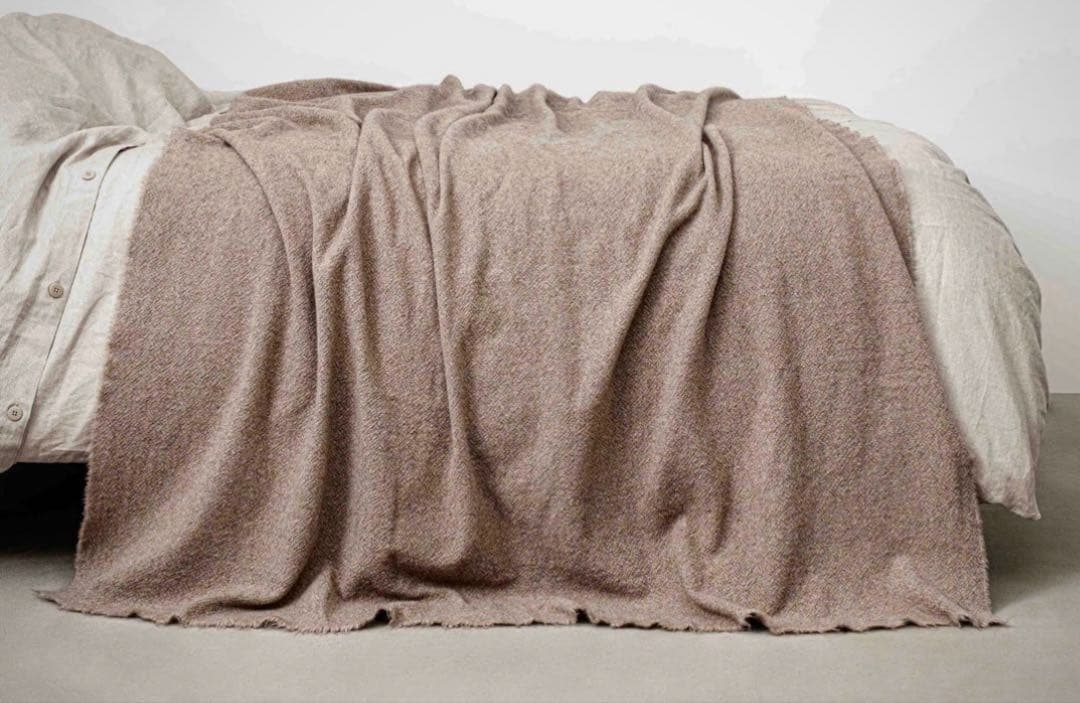 新品　ECHAPPER エシャペ　カシミヤ100% 大判ブランケット　ATON