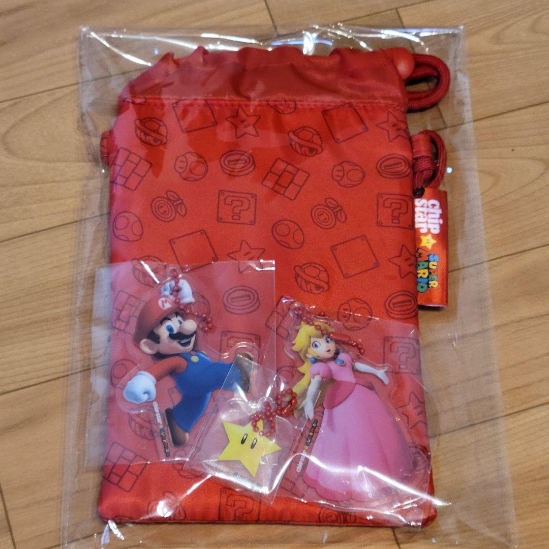 スーパーマリオ　オリジナルサコッシュ　アクリルキーホルダー　チップスターL空き箱