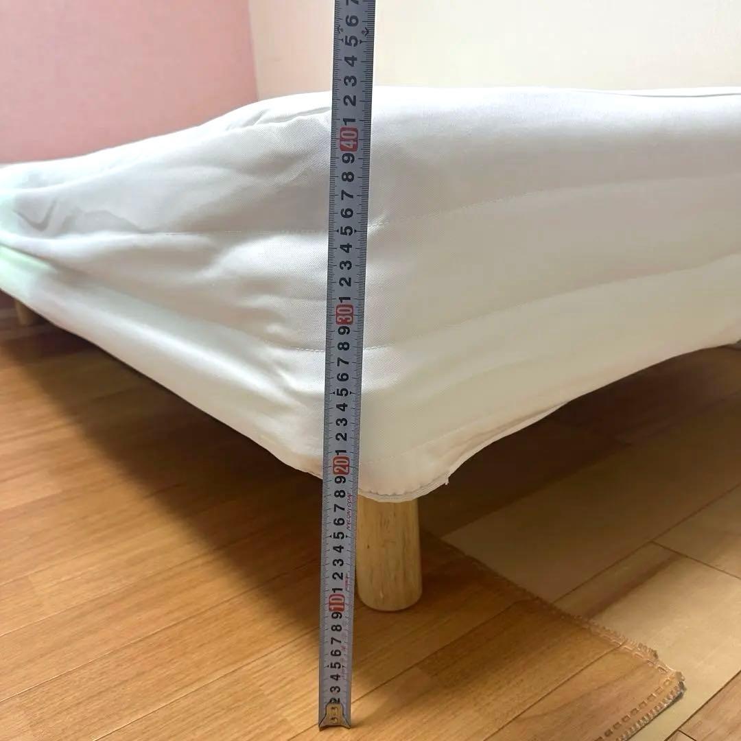 無印良品　脚付きマットレス ボンネル　シングル ホワイト①