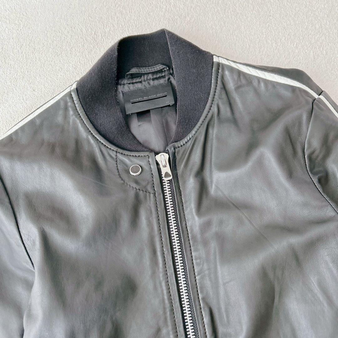 DIESEL BLACK GOLD 44 レザートラックジャケット ライダース