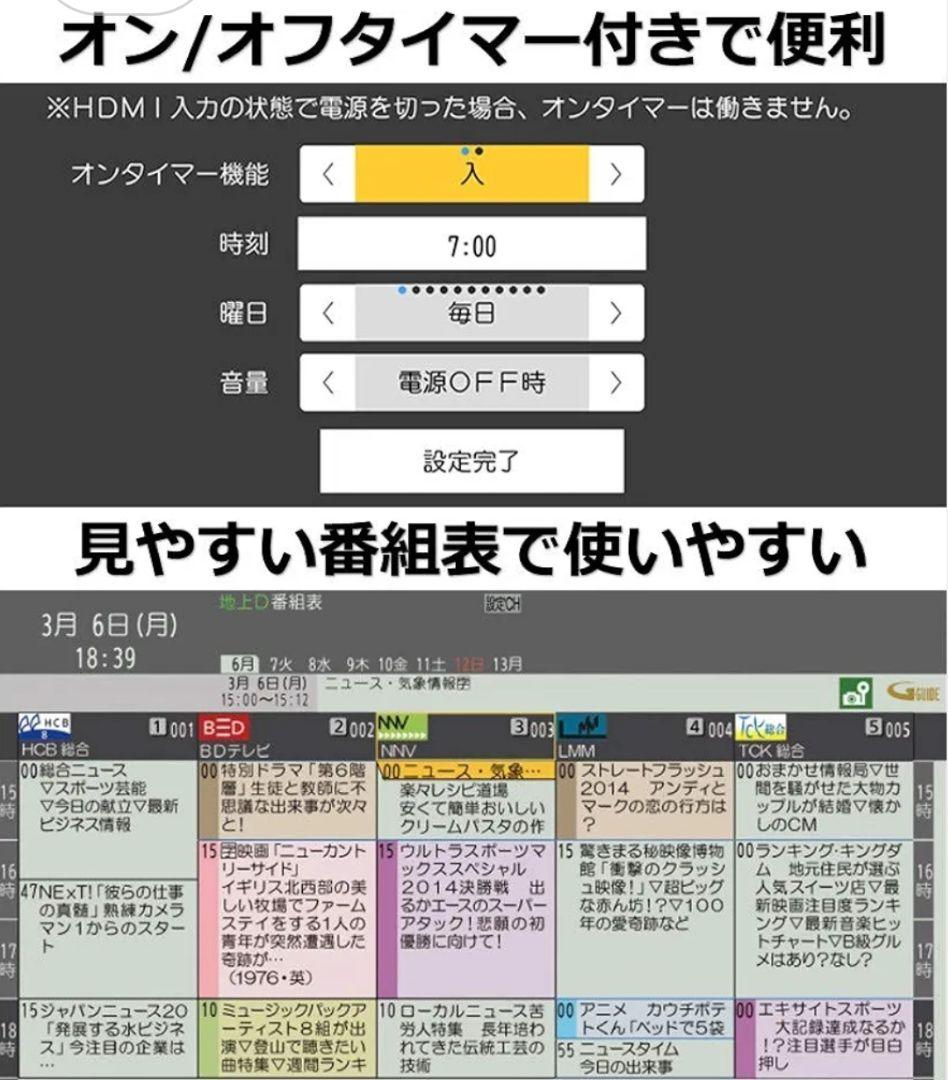 新品　Panasonic 19V型　VIERA UN-19F10-K 黒