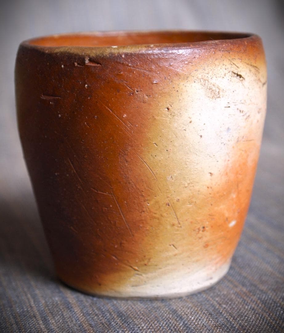 人気作家★星正幸【師：森陶岳】★備前ゆのみ★共箱・布・栞