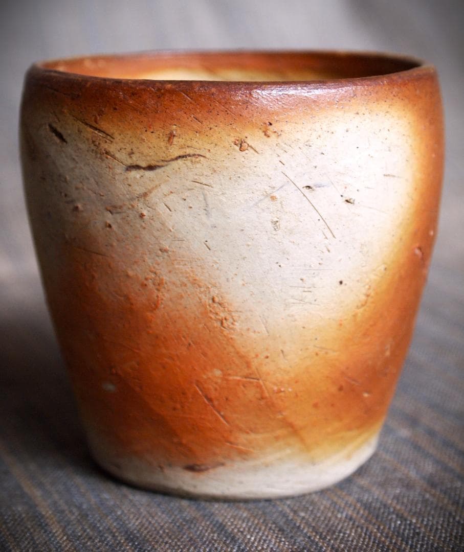 人気作家★星正幸【師：森陶岳】★備前ゆのみ★共箱・布・栞