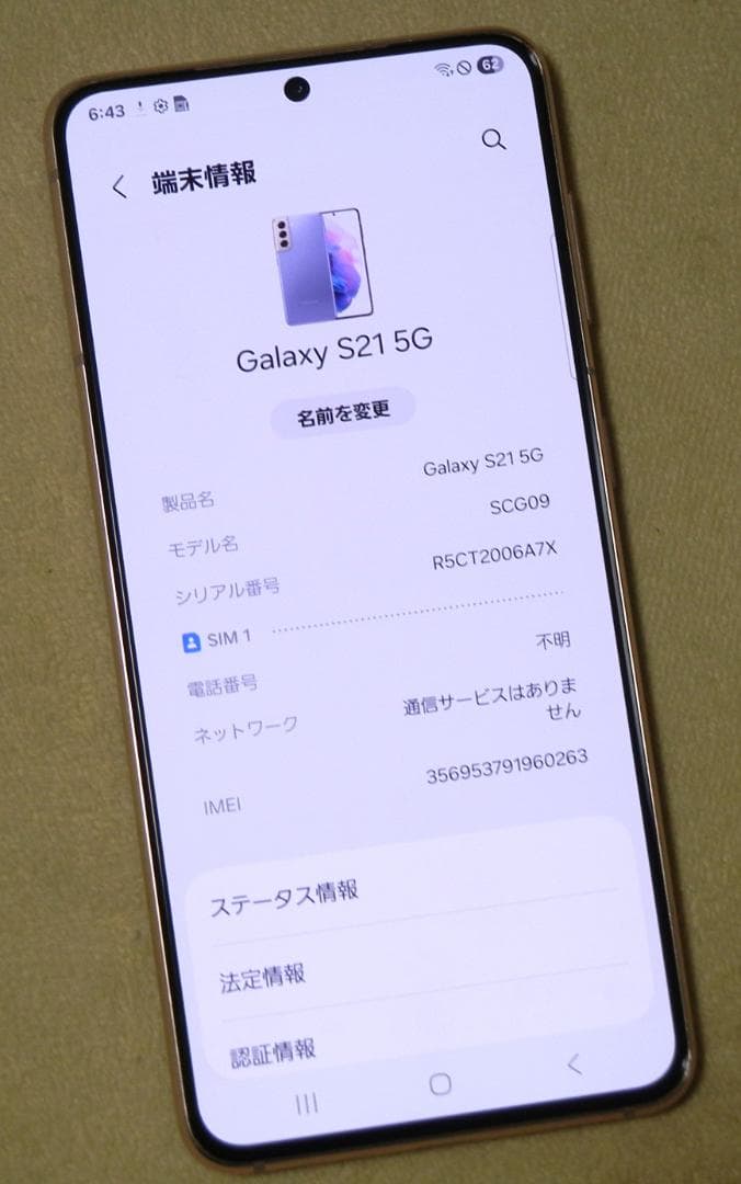 Galaxy S21 5G(SCG09) AU SIM Free ケース付 美品