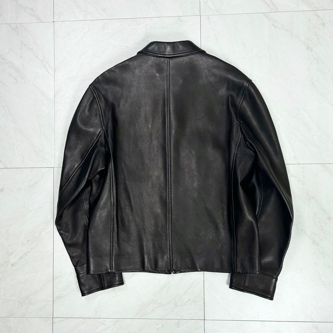 極美品 グッチ シングルライダース カウレザー ジャケット トムフォード期 46