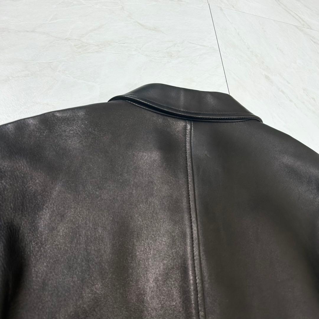 極美品 グッチ シングルライダース カウレザー ジャケット トムフォード期 46