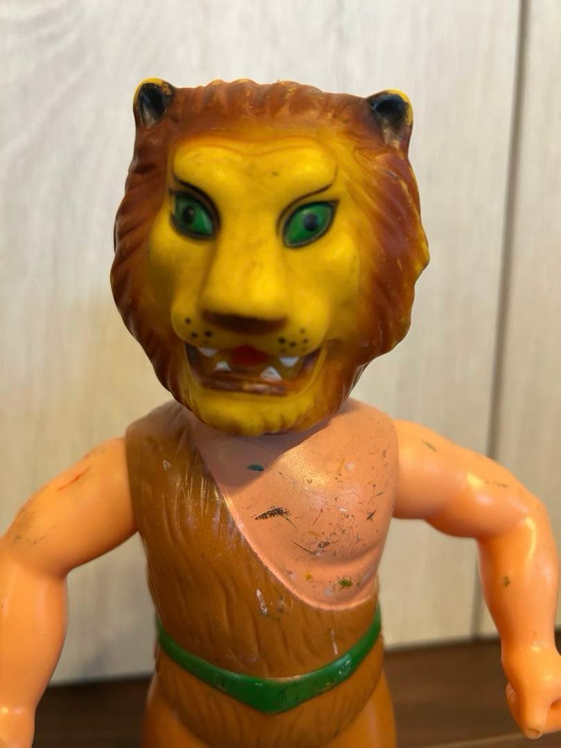 ザ・ライオンマン　ソフビ　タイガーマスク　当時物　中島製作所　昭和レトロ