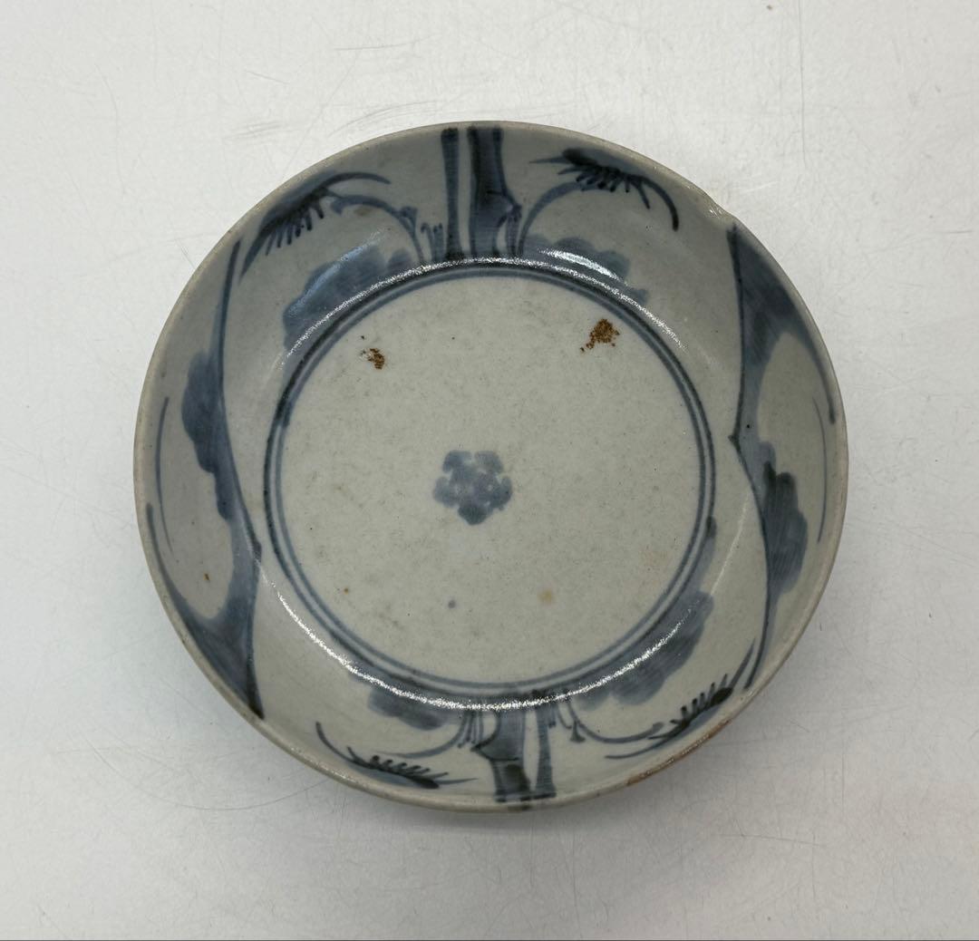 初期手　古伊万里　五弁花紋くらわんか①　深皿　送料込み250201