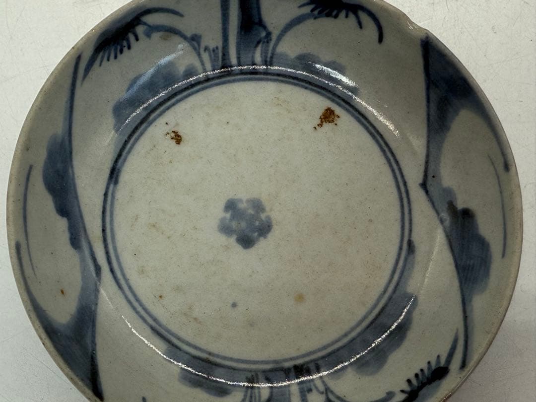 初期手　古伊万里　五弁花紋くらわんか①　深皿　送料込み250201