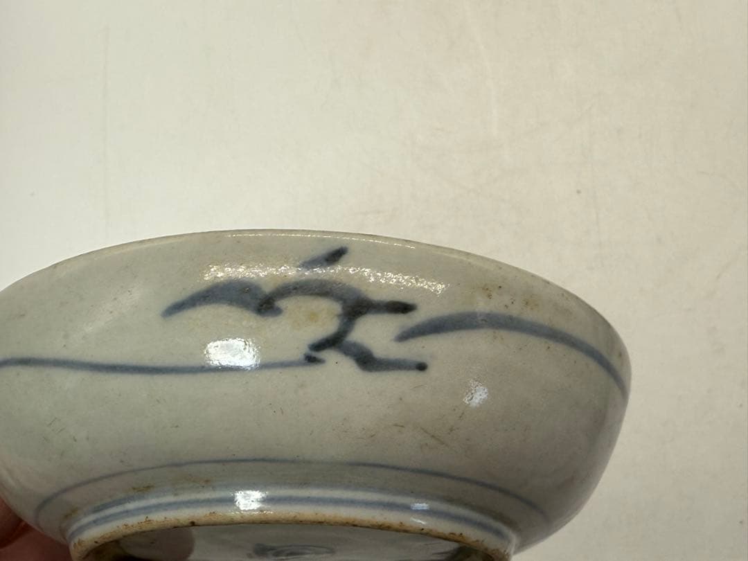 初期手　古伊万里　五弁花紋くらわんか①　深皿　送料込み250201