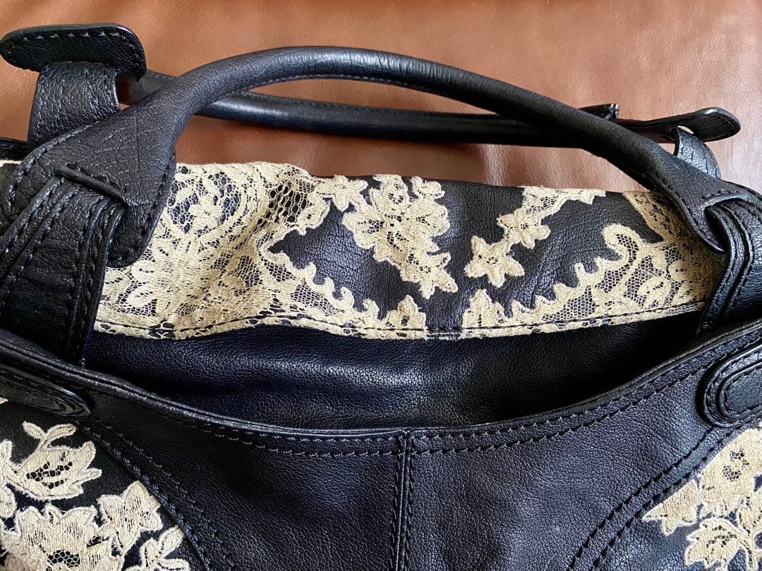 VALENTINO ヴァレンティノ ガラヴァーニ レース ハンドバッグ トート