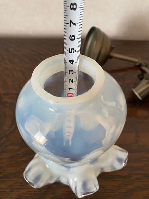 フェントン　オパールセント　ドット　ランプシェード　ビンテージ硝子シェード