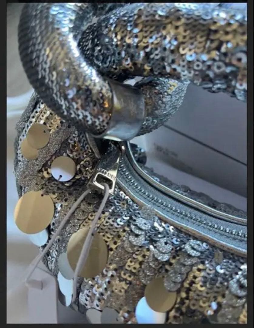 【新品】JW PEI ABACUSスパンコールミニトップハンドルバッグ　シルバー