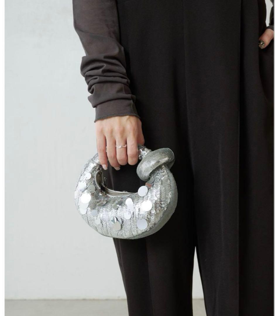 【新品】JW PEI ABACUSスパンコールミニトップハンドルバッグ　シルバー