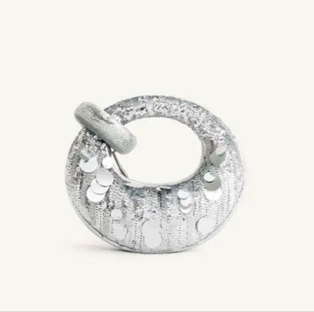 【新品】JW PEI ABACUSスパンコールミニトップハンドルバッグ　シルバー