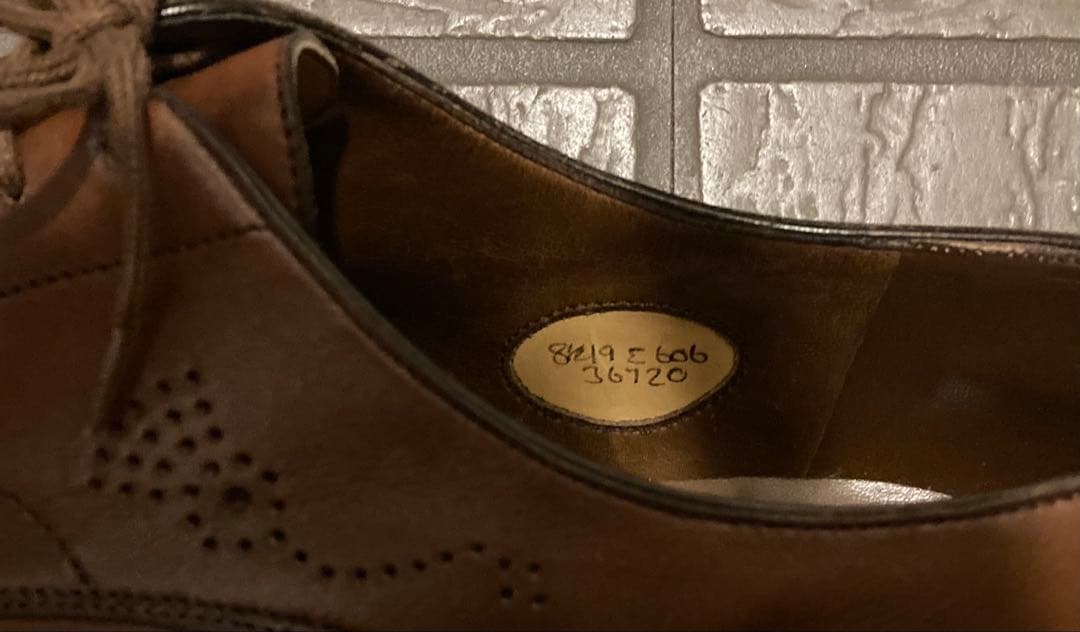 Edward Green ブラウン レザー 8 1/2E 名作606 36720