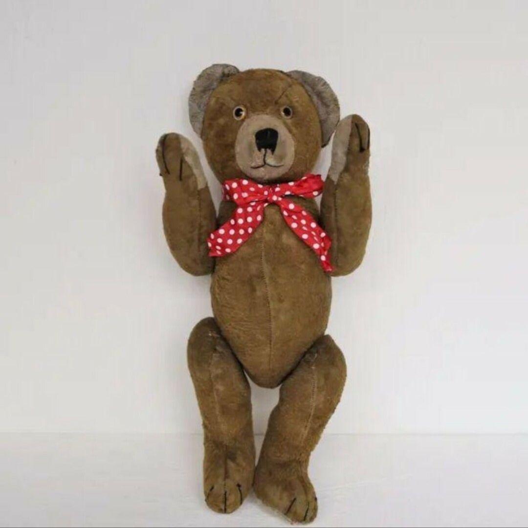 アンティーク 丸顔の古い テディベア フランス