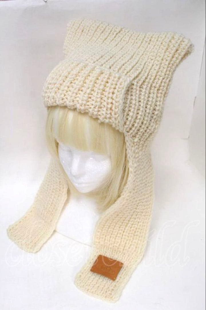 美品♡Vivienne Westwood♡キャットイヤーフラップニット猫耳帽子