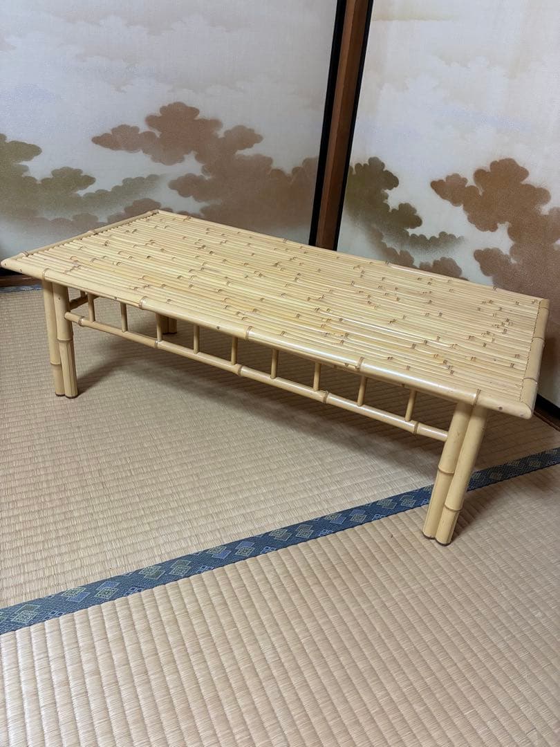 竹製　煎茶お手前や、盆石景の飾り棚として利用可能