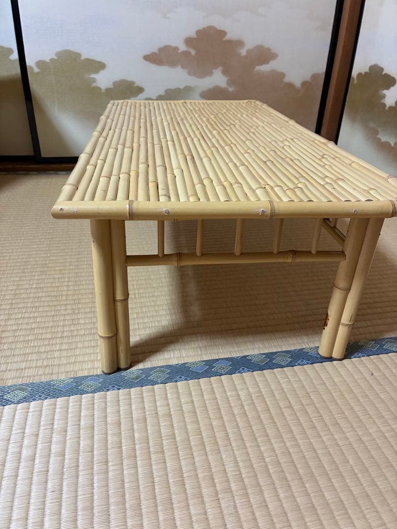 竹製　煎茶お手前や、盆石景の飾り棚として利用可能