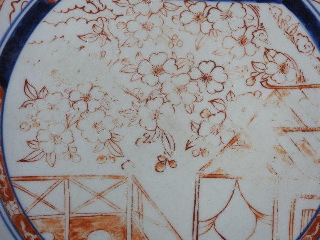 伊万里　赤絵　大皿　江戸時代　M563
