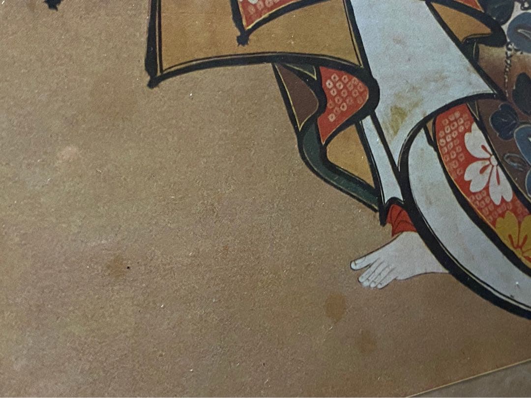 風前美人図 懐月堂安度 江戸期 当時物 希少 インテリア 額縁