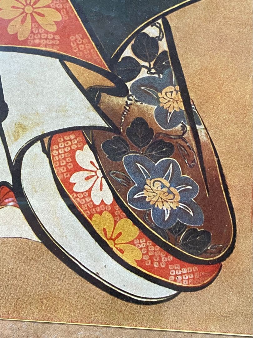 風前美人図 懐月堂安度 江戸期 当時物 希少 インテリア 額縁