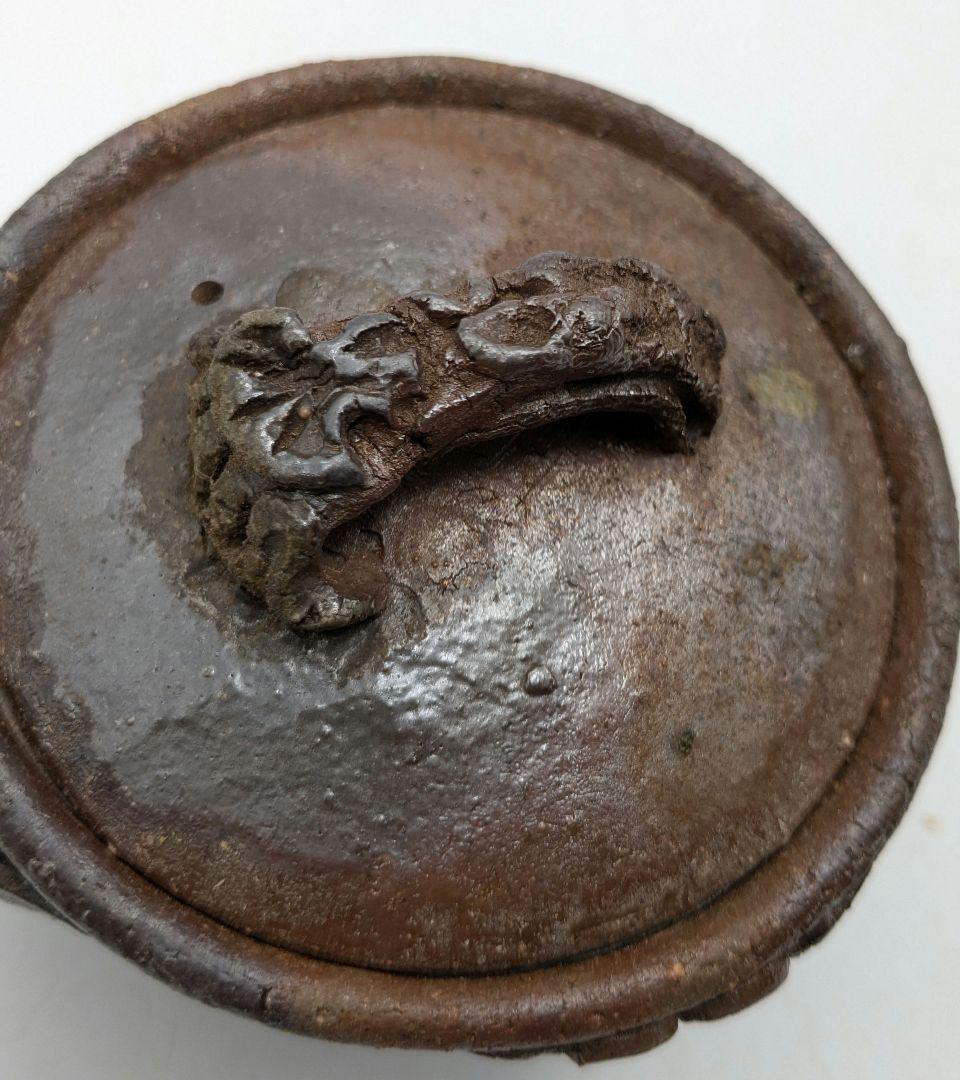 森風来 備前焼 手造り宝瓶 用心箱合布 霊芝摘み 煎茶道具 煎茶器 食器 在銘