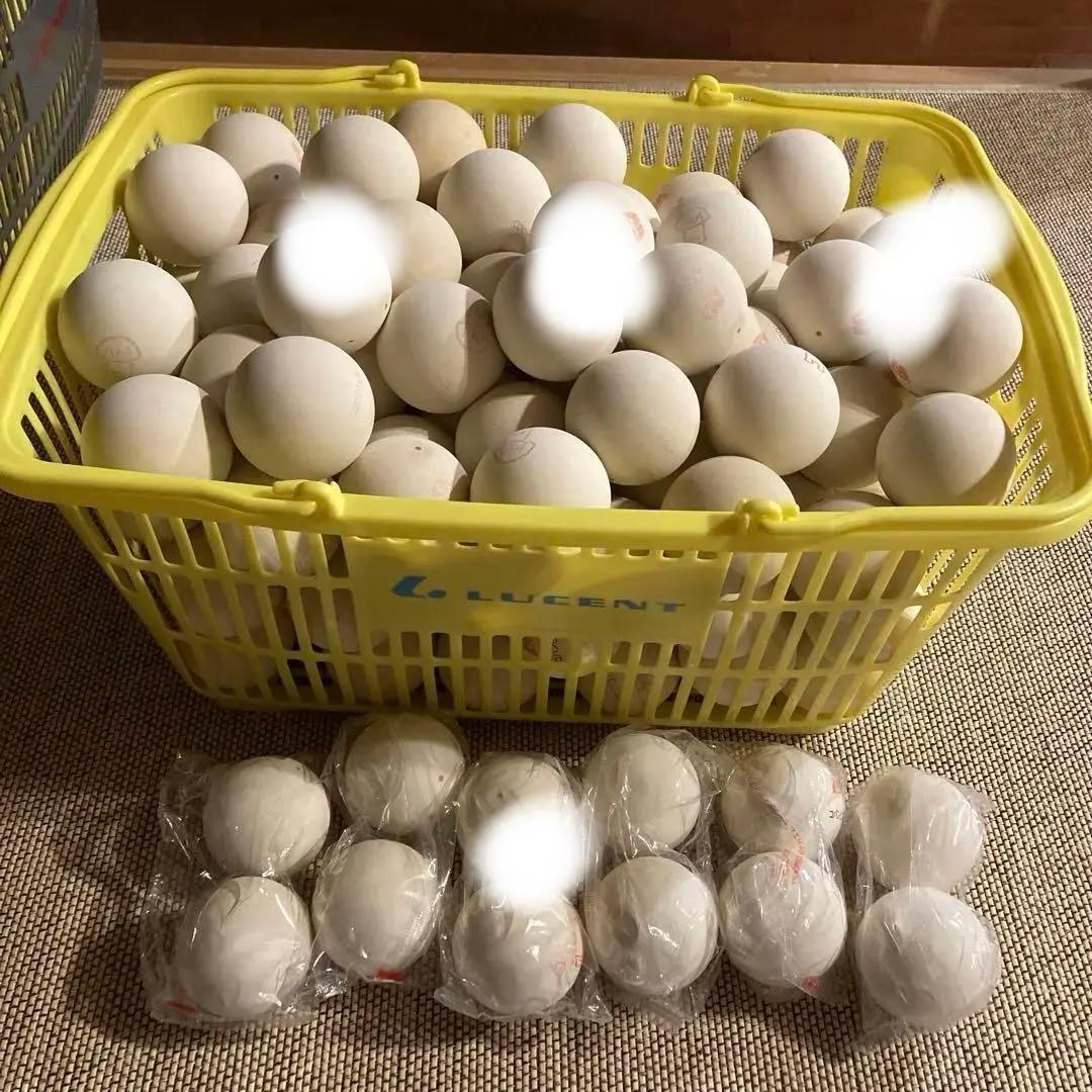 ソフトテニスボールアカエム中古120球と新球12球