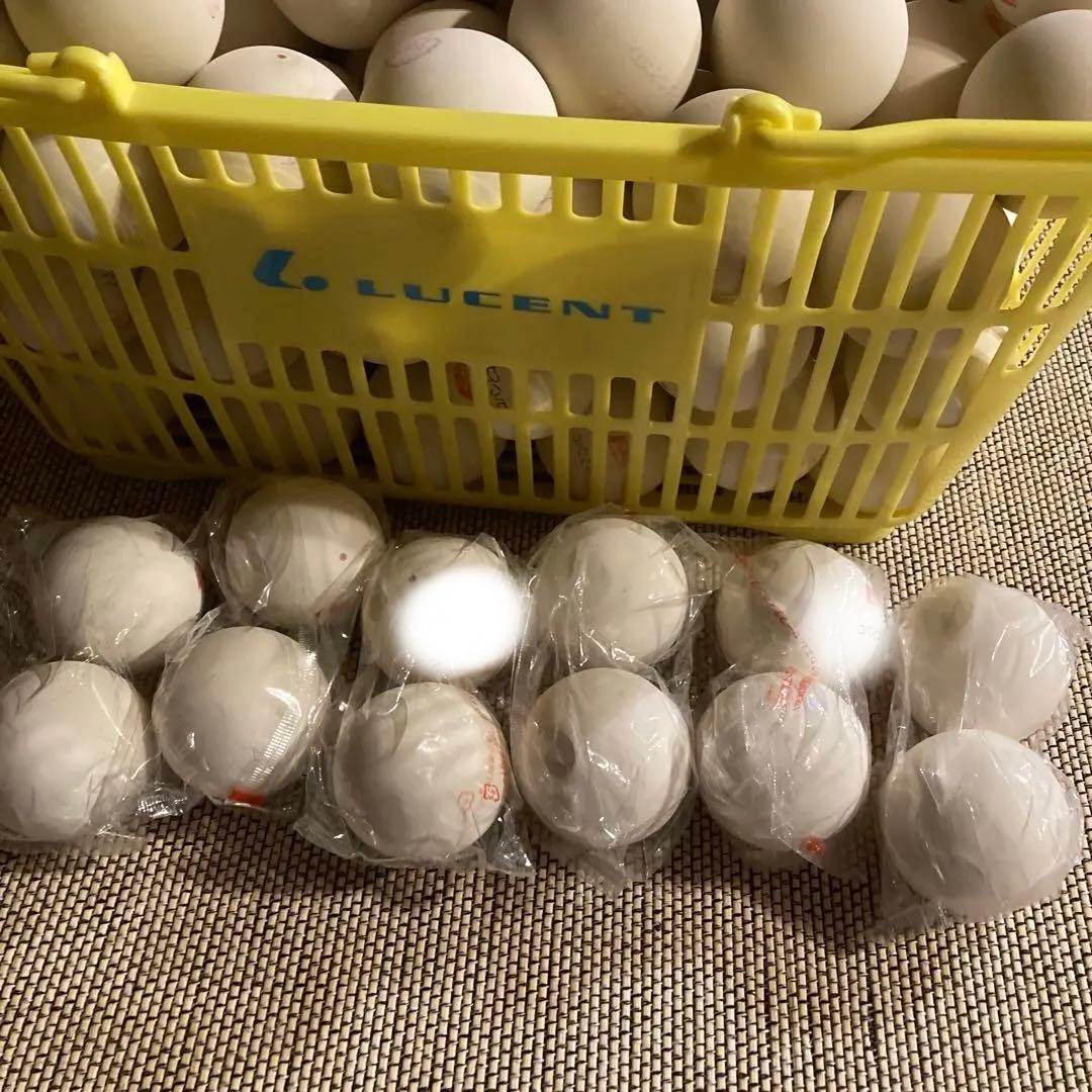 ソフトテニスボールアカエム中古120球と新球12球