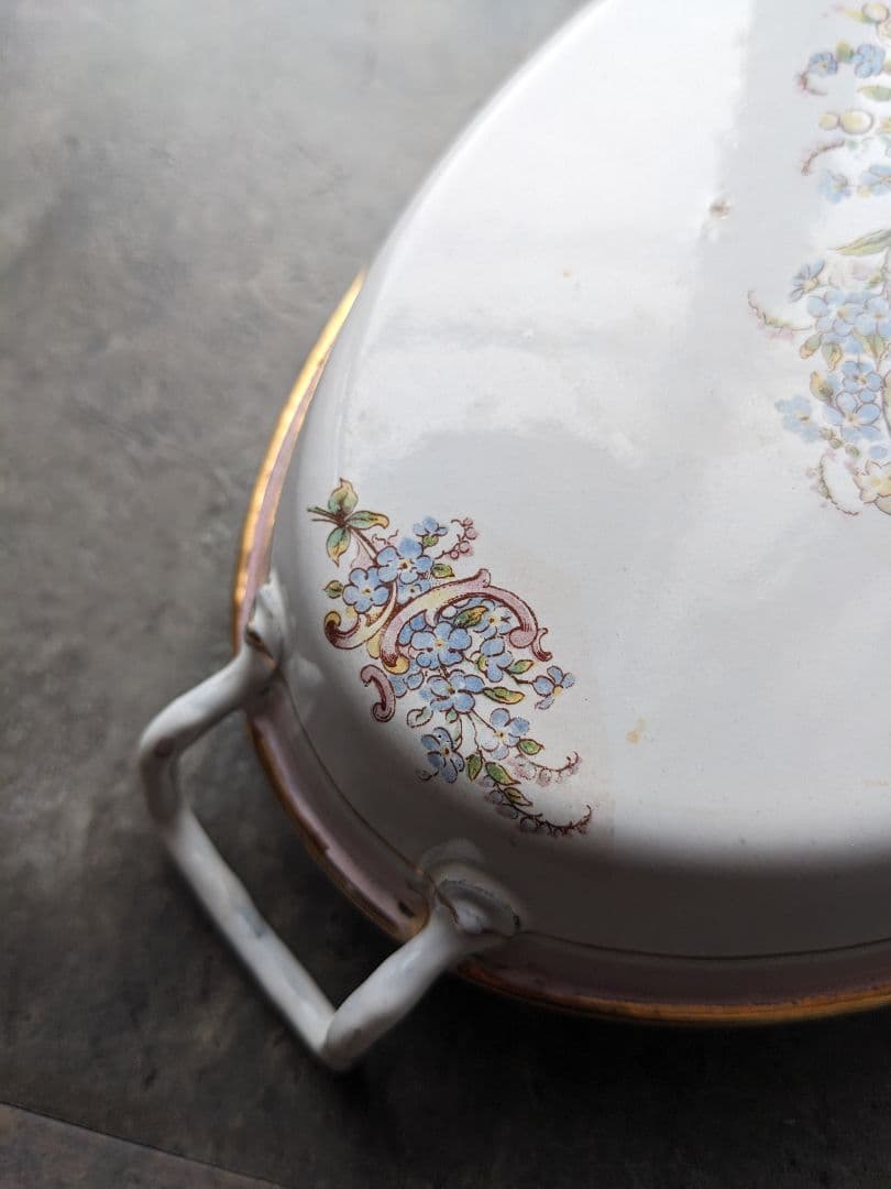 希小 JAPYフランスアンテーク　 ホーローパエリアパン　オーバル