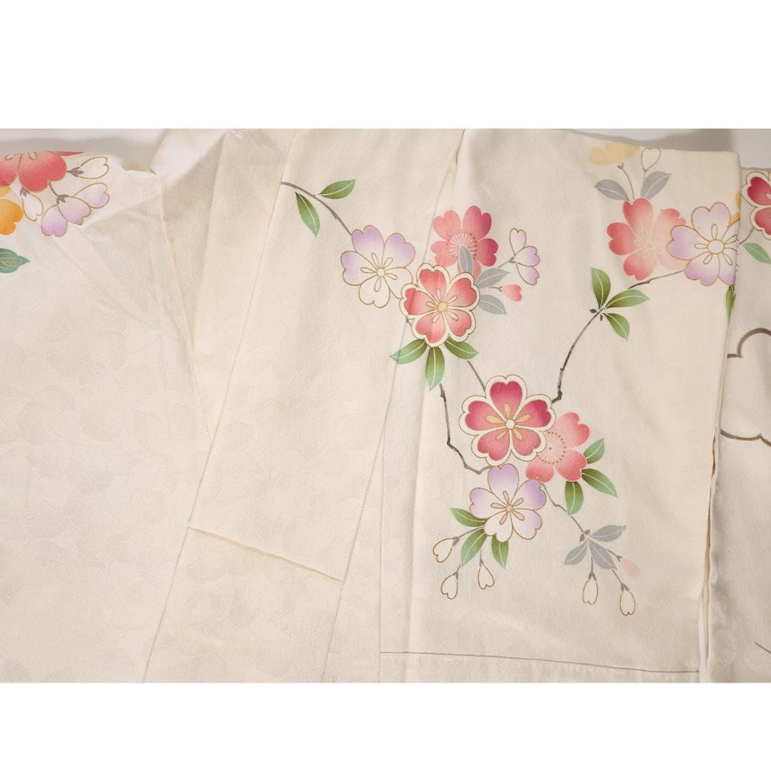 okapi◆ 振袖6点セット ◆170.5cmフルセット正絹白系Ud05