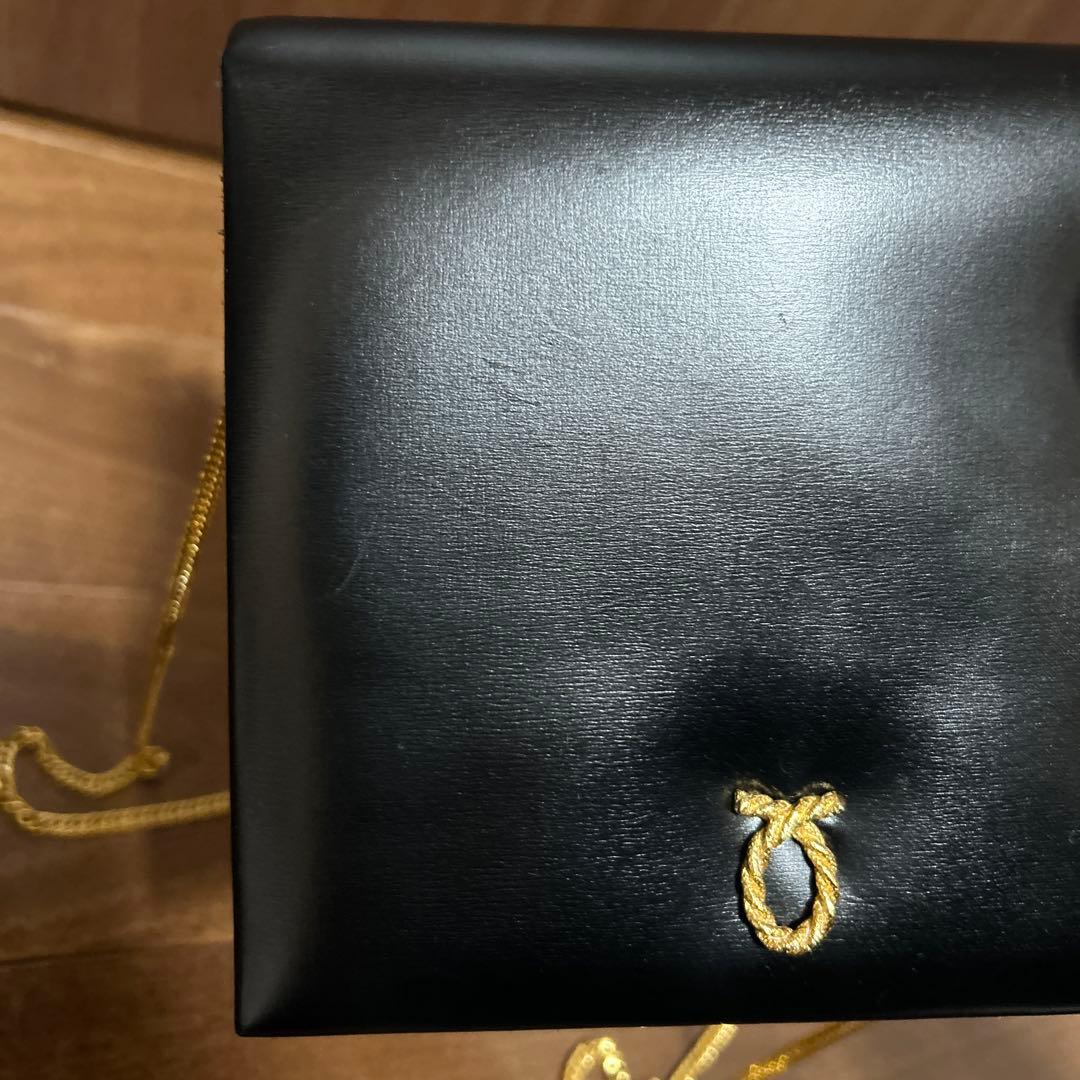 LAUNER LONDON 黒レザーチェーンバッグ