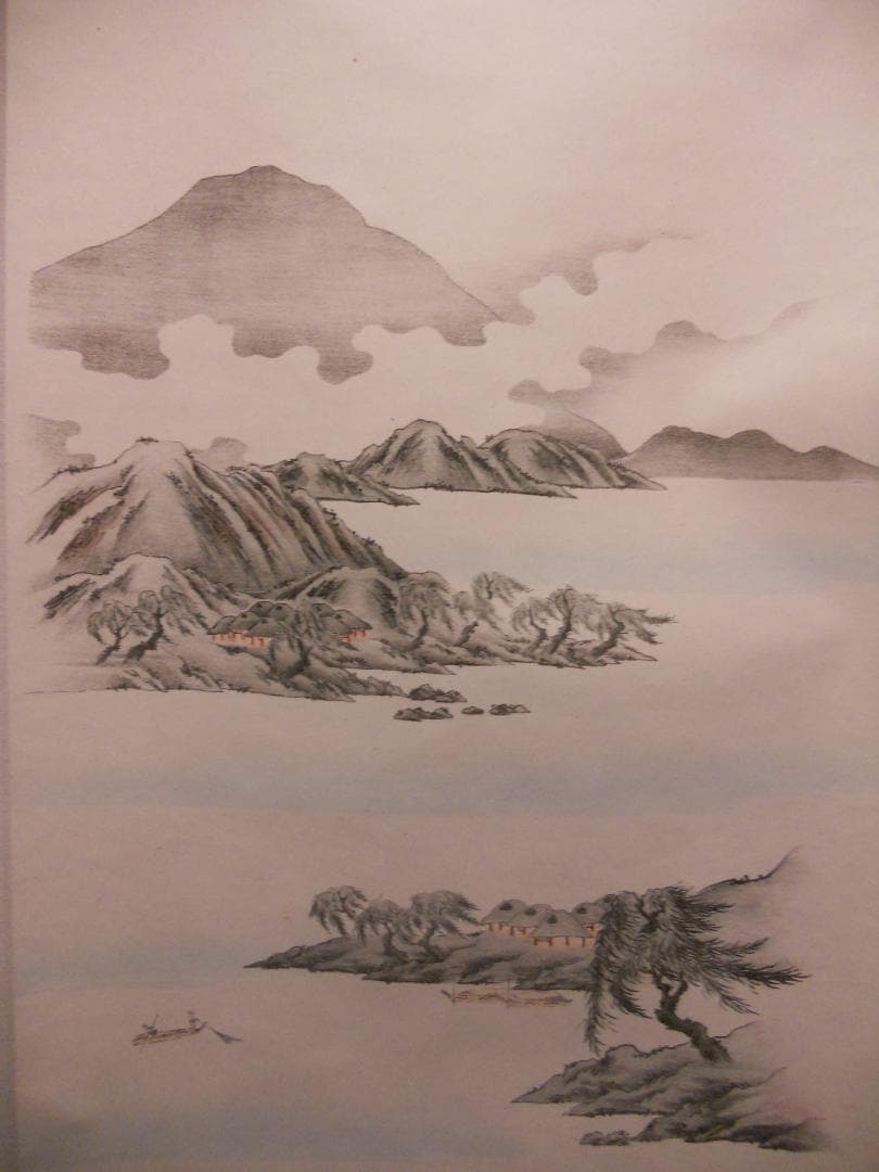 掛け軸 安江不空 釣人 紙本 希少 軸装 茶道具 掛軸 美品 です。