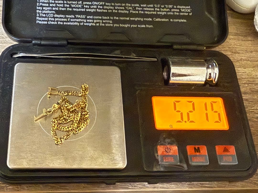 K18 6面　ダブル　喜平　アンクレット　23cm