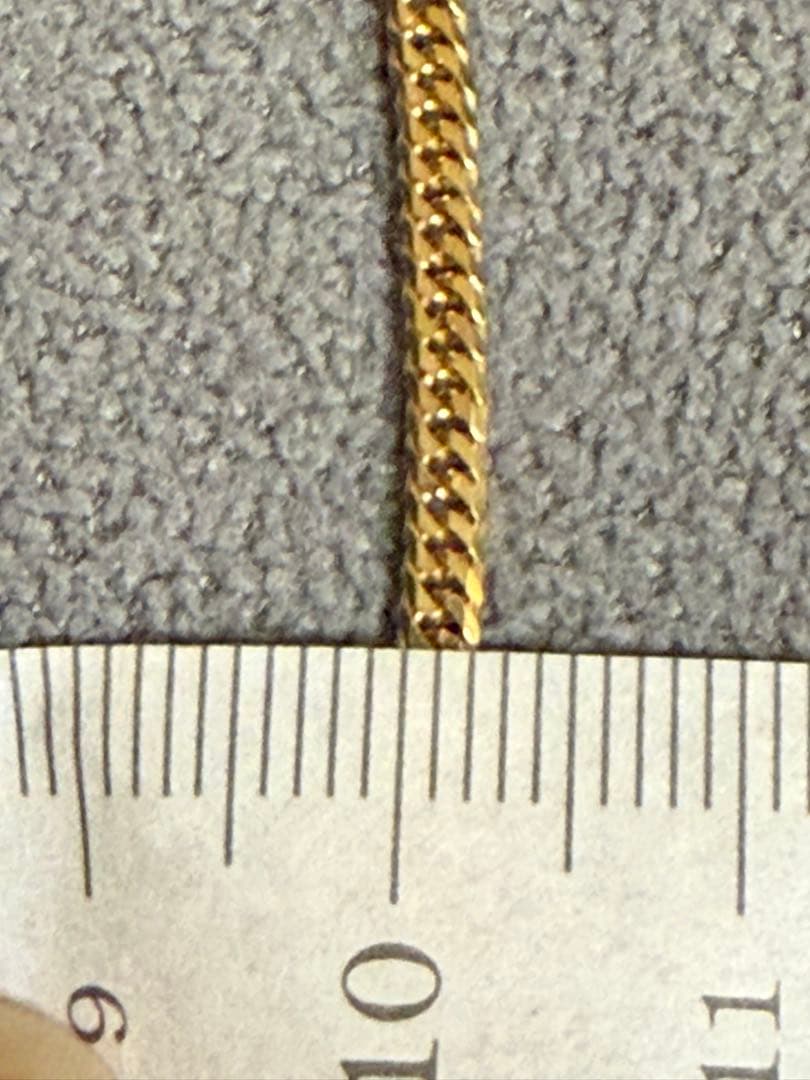 K18 6面　ダブル　喜平　アンクレット　23cm