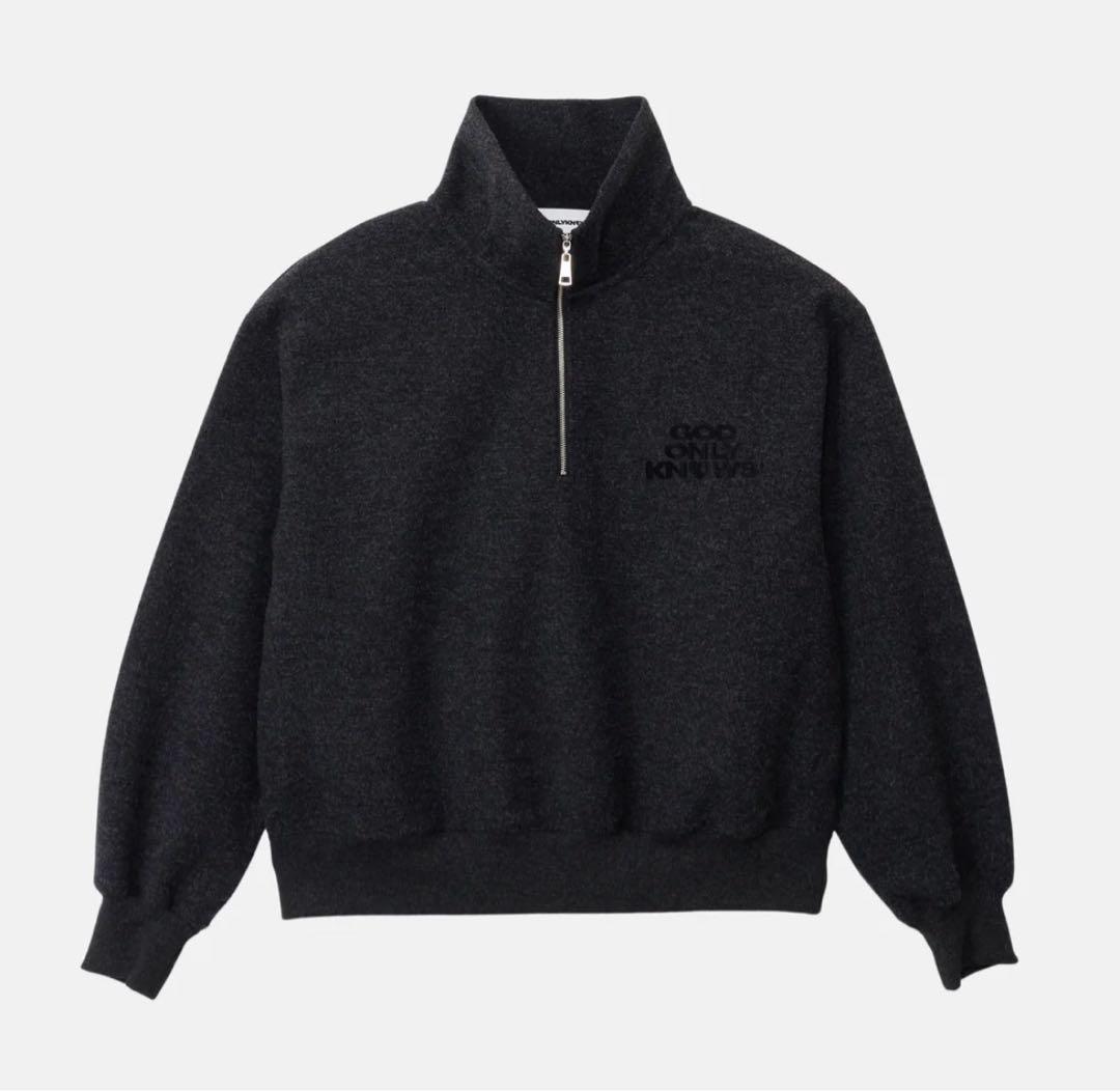 GOD ONLY KNOWS ハーフジップ S チャコール 岩田剛典