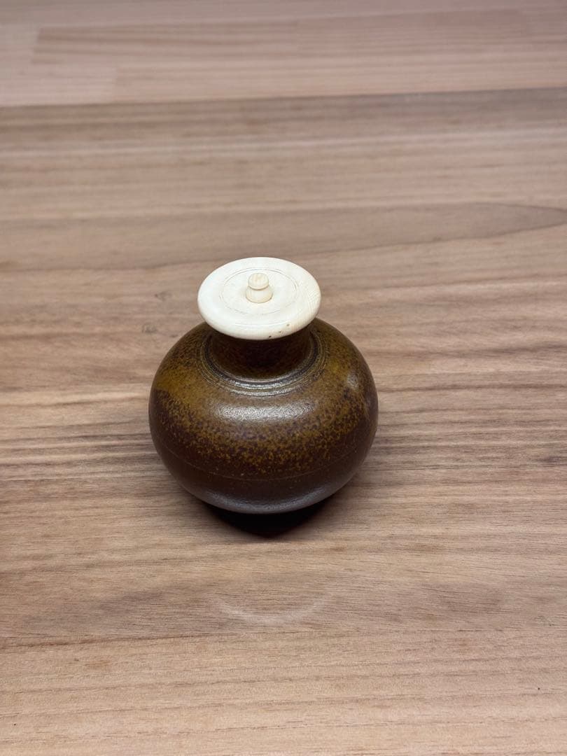 茶道具 大名物 白玉文琳写 茶入 笹田仁史 作 仕服 正法寺緞子 桐箱