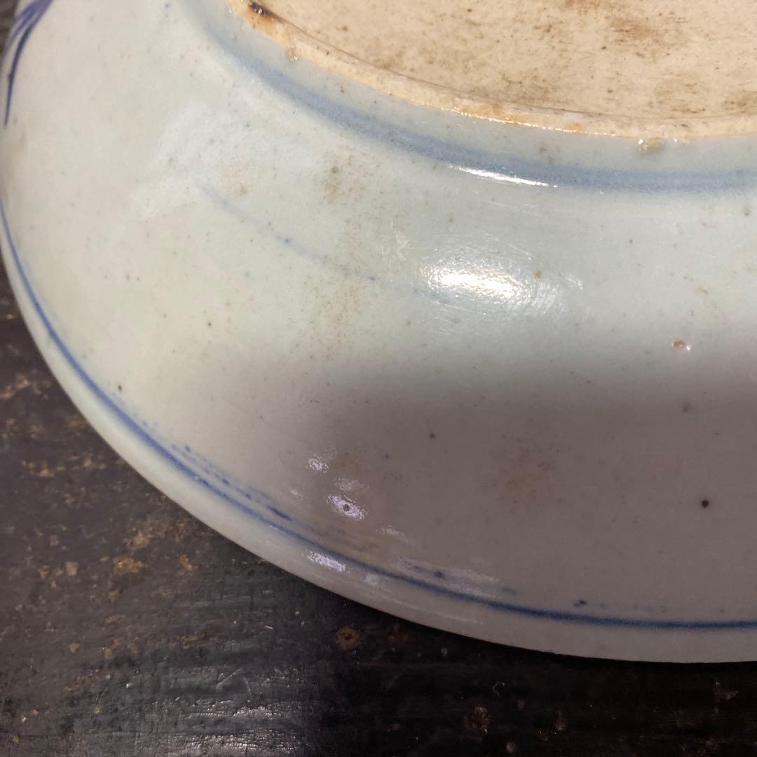 中国古玩　清朝染付皿