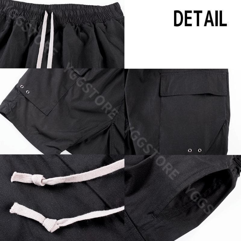 新品 サルエル ハーフパンツ 黒 フリー カーゴポッズショーツ ボトムス