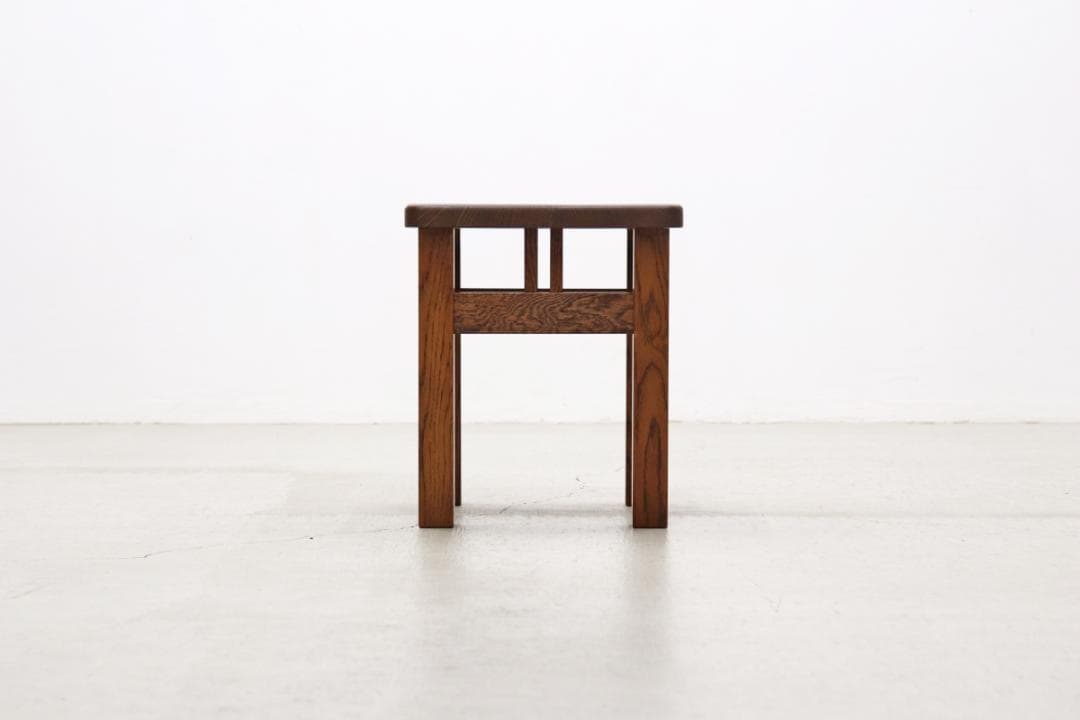 オーク無垢材 スツール チェア 椅子 花台 展示台 ヴィンテージ