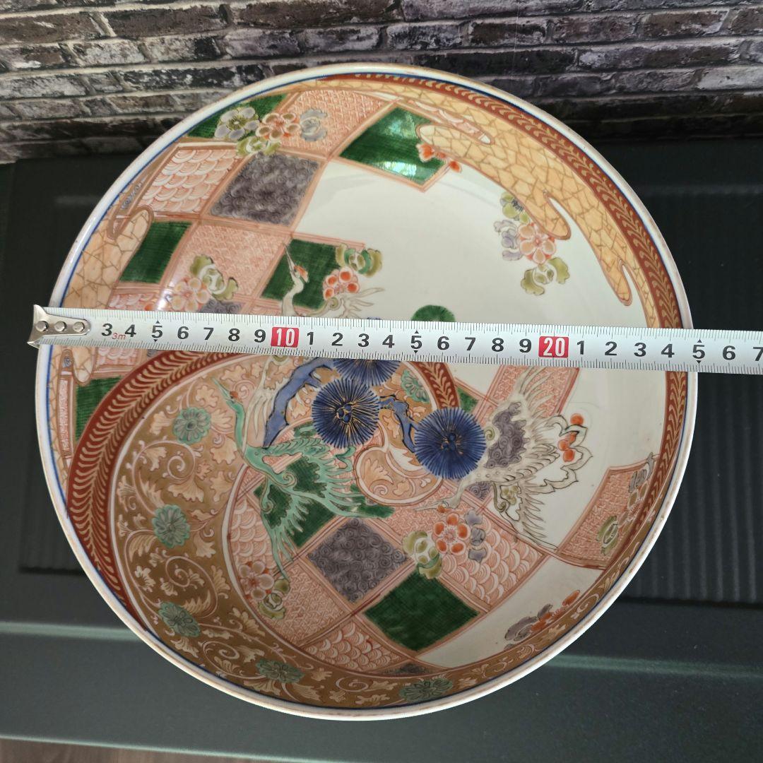 【骨董品】【アンティーク】 【古伊万里】【有田焼】 有田焼飾り大皿 飾り棚付