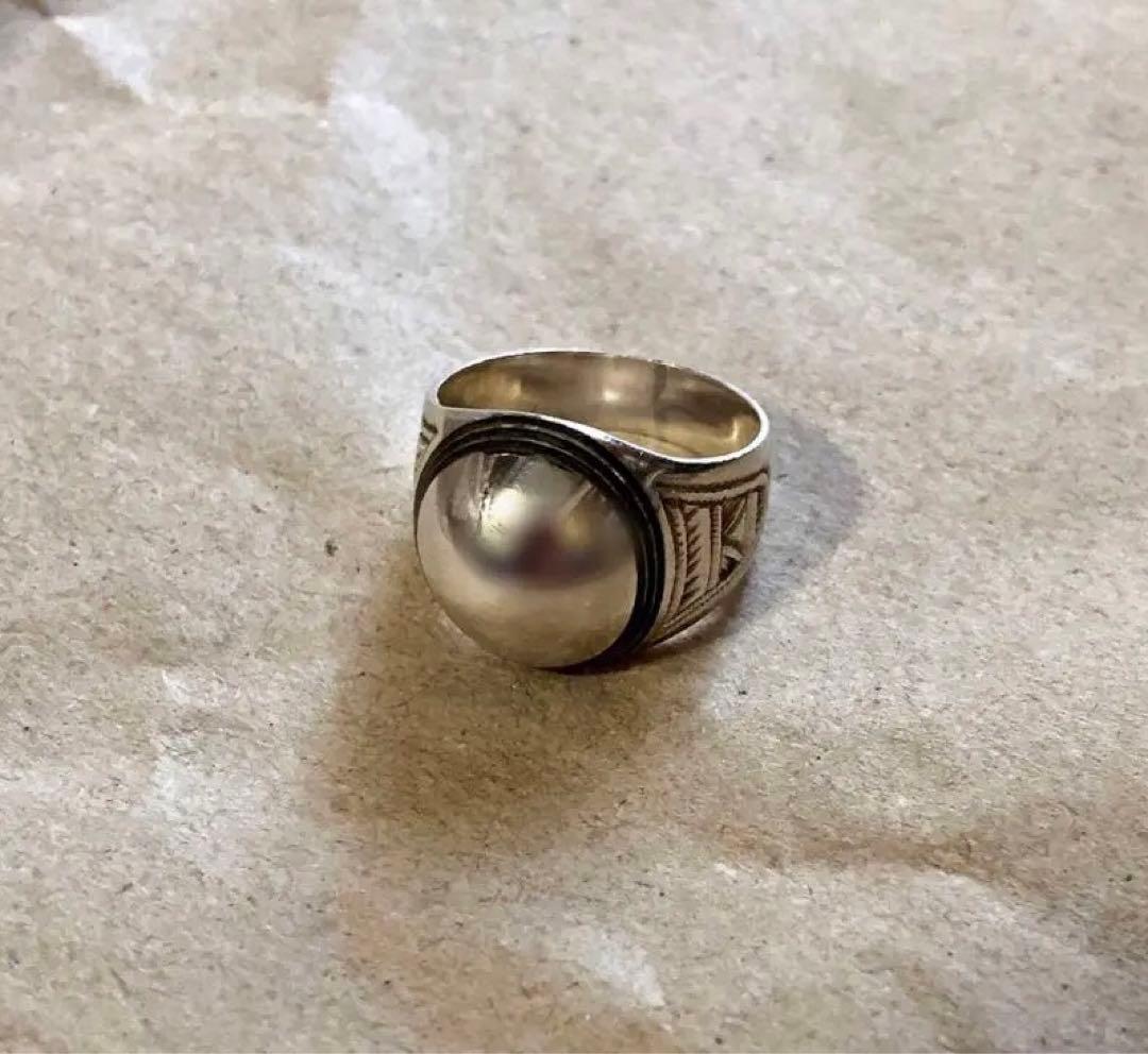 Tuareg シルバー オーバルリング 15.5号 トゥアレグ