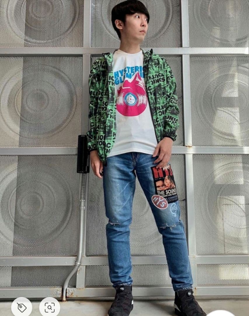 ☆美品☆人気コラボ♪【SONIC YOUTH❗】総柄❕フーデッドブルゾン