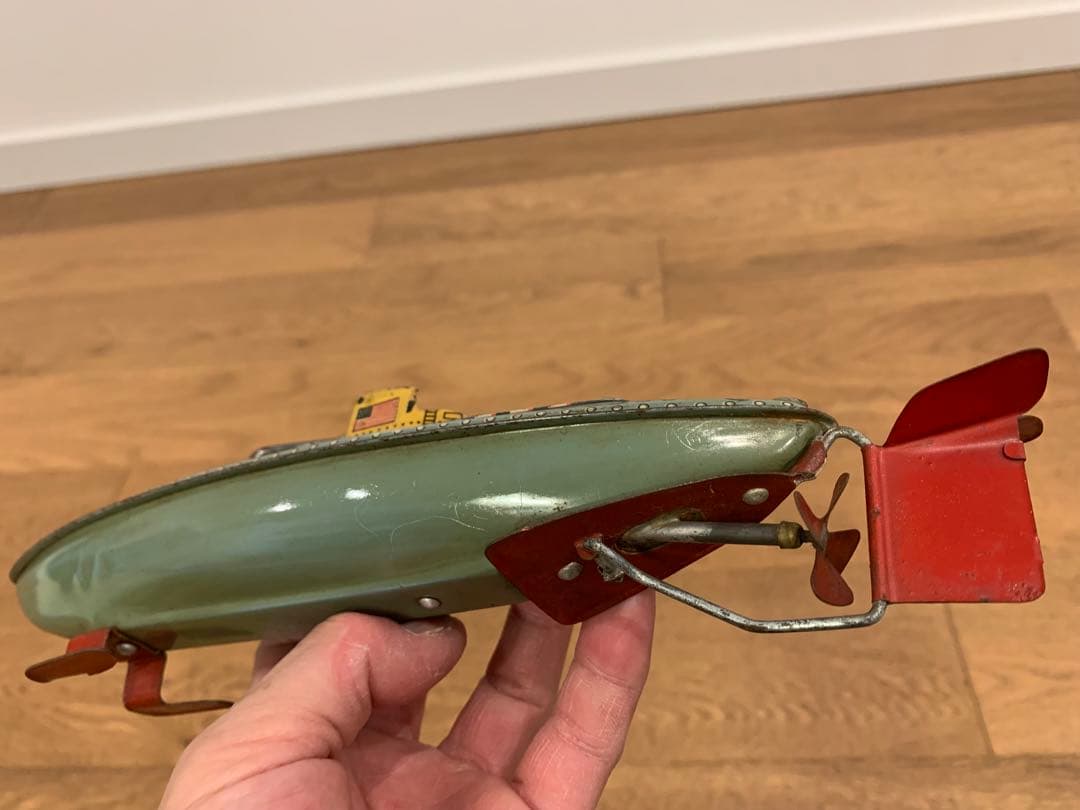 動作確認済 昭和レトロ マルサン S.N.N.25日本製 ブリキ潜水艦