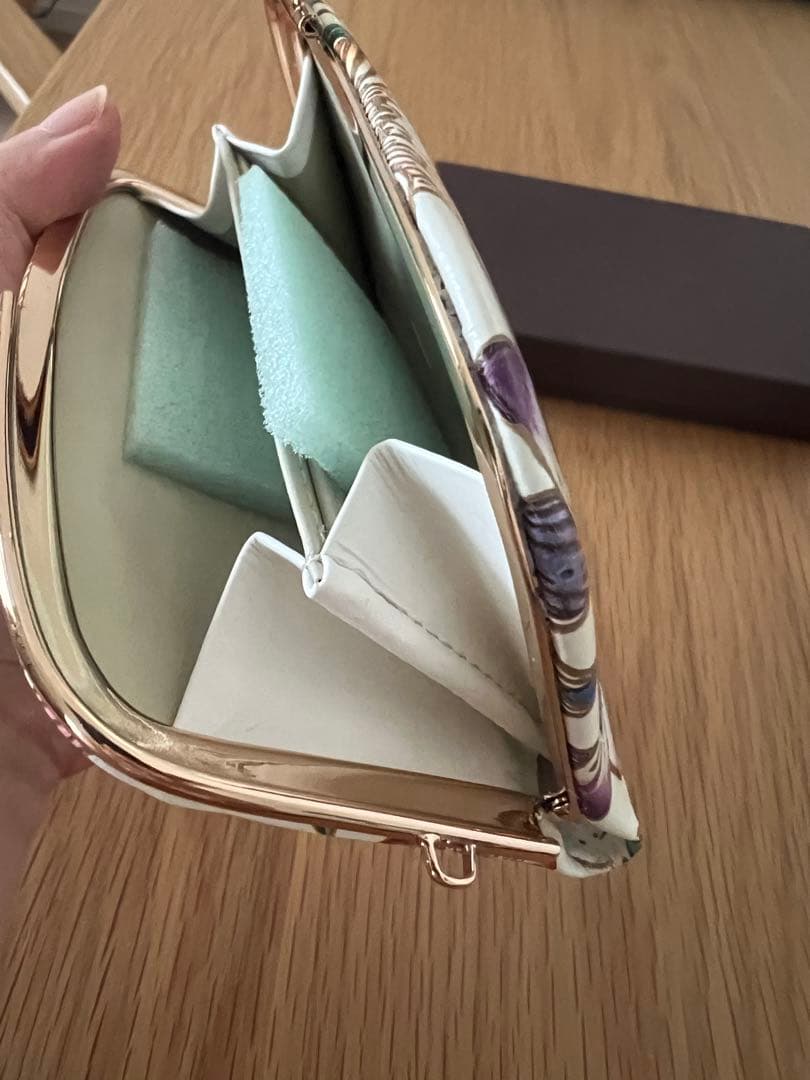 文庫屋大関　天溝がま口　アネモネ　ほぼ新品　箱あり