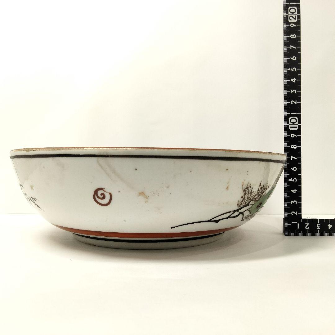 Y324-1 九谷造 人物画 大鉢 明治初期 直径24.2cm　II
