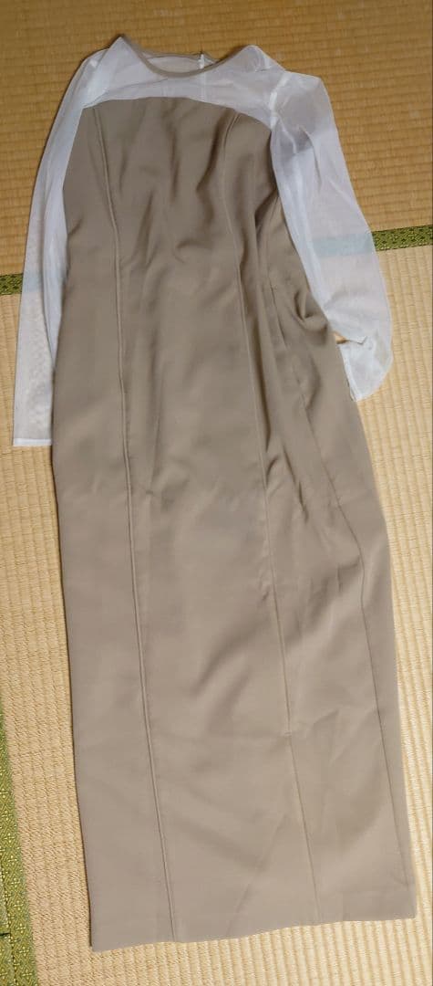 新品nianaフリンジグリッターベストセットドレス Lサイズ　結婚式　お呼ばれ