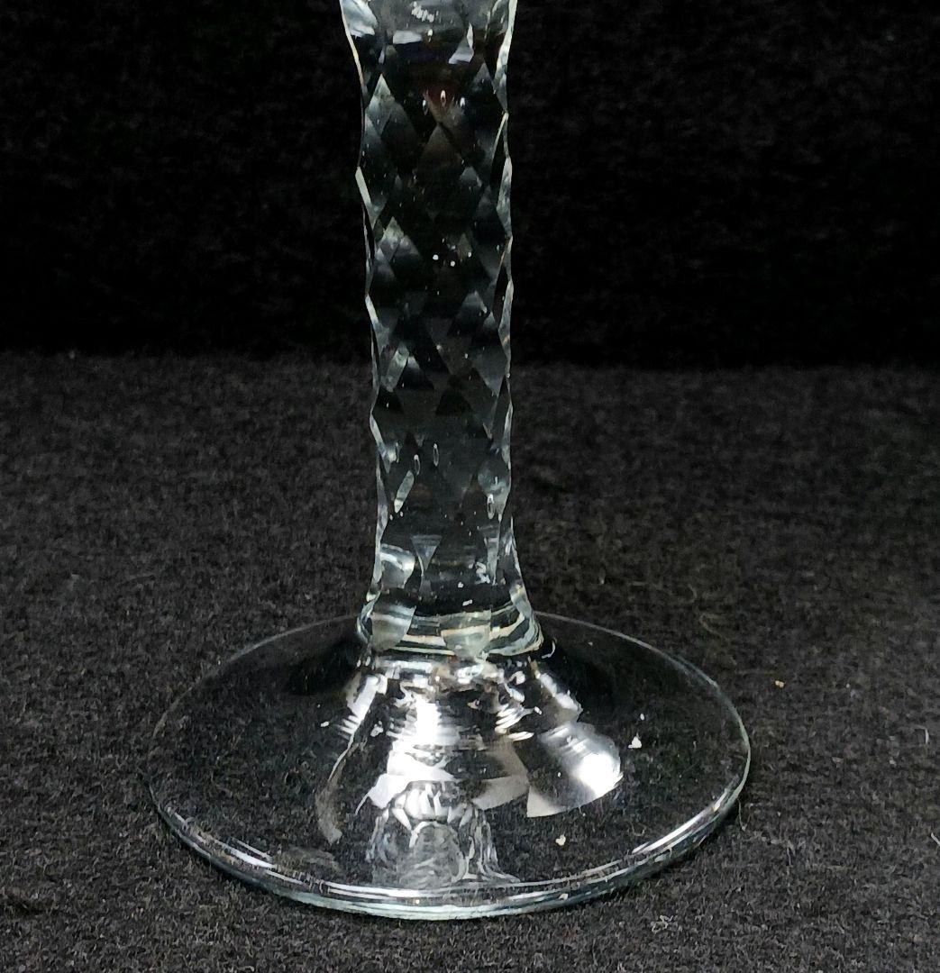 Y2590-6 オールドバカラ 金彩装飾 ステムグラス 高さ14㎝ 豪華金彩