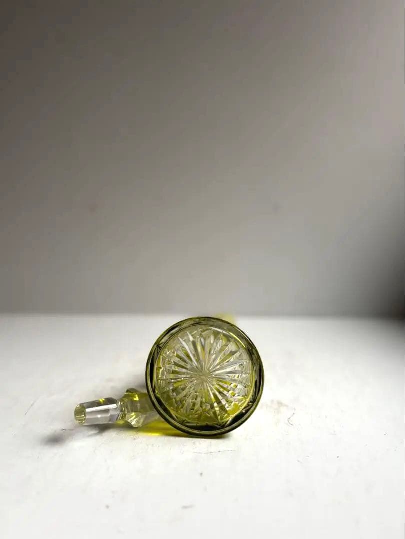 602 BACCARAT オールドバカラ ラグニーLAGNY カラフ 黄色被せ